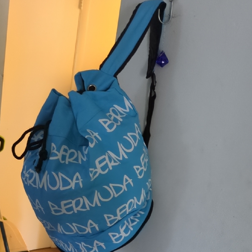 Blue Bermuda Drawstring Backpack - Picture 2 of 4